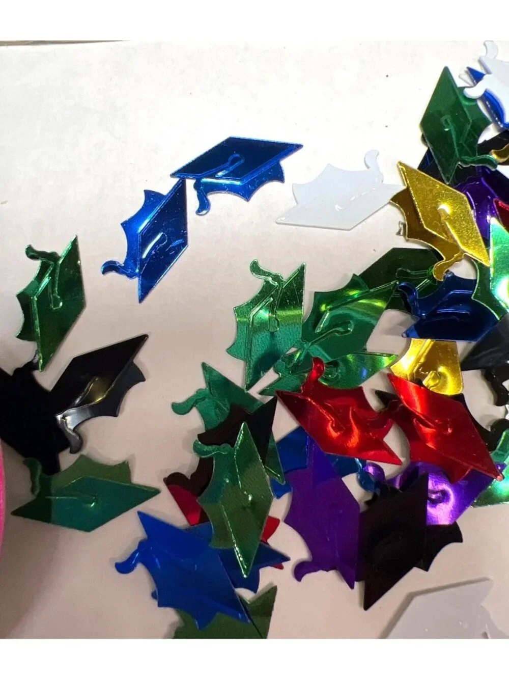 3 Pkg Table Scatter Graduation Cap Embossed Confetti Set